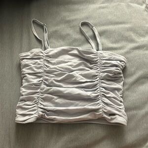 Hollister ruched tank top light blue